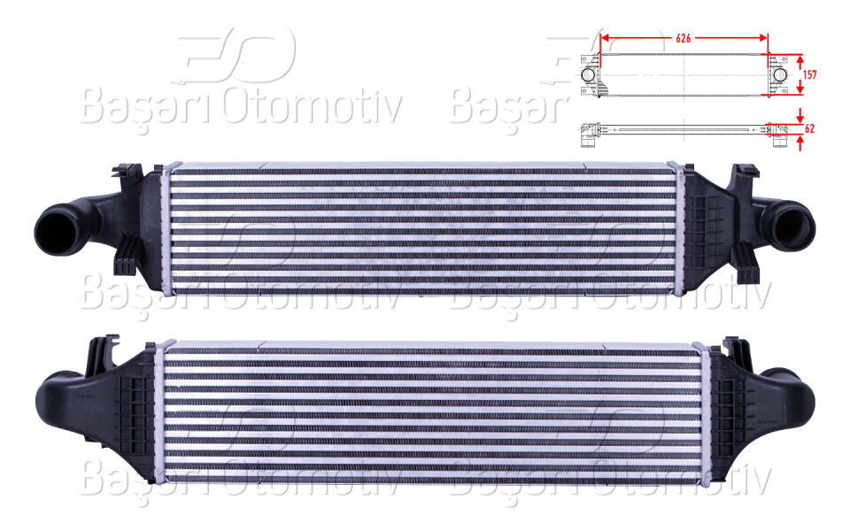 MERCEDES-BENZ BENZ W176 A160 CDI A180 CDI A200 CDI A220 CDI A250 W246 W242 B160 CDI B180 CDI B200 CDI B220 CDI C117 CLA A180 CDI CLA 200 CDI CLA 220 CDI 11 >TURBO RADYATORU (INTERCOOLER) 626X157X62