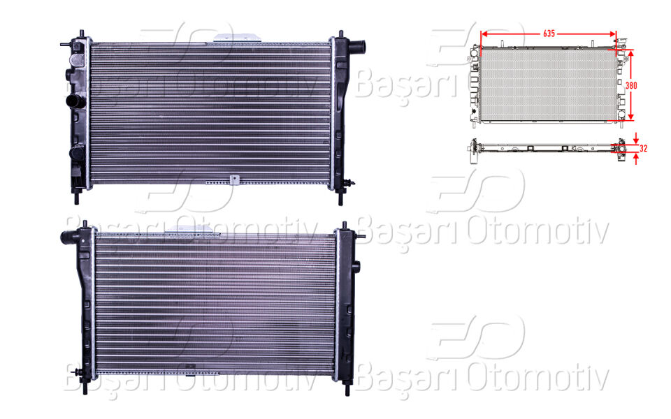 DAEWOO NEXIA CIELO AL PL BRZ 1.5 94 >SU RADYATORU MEKANIK MT 635X380X32