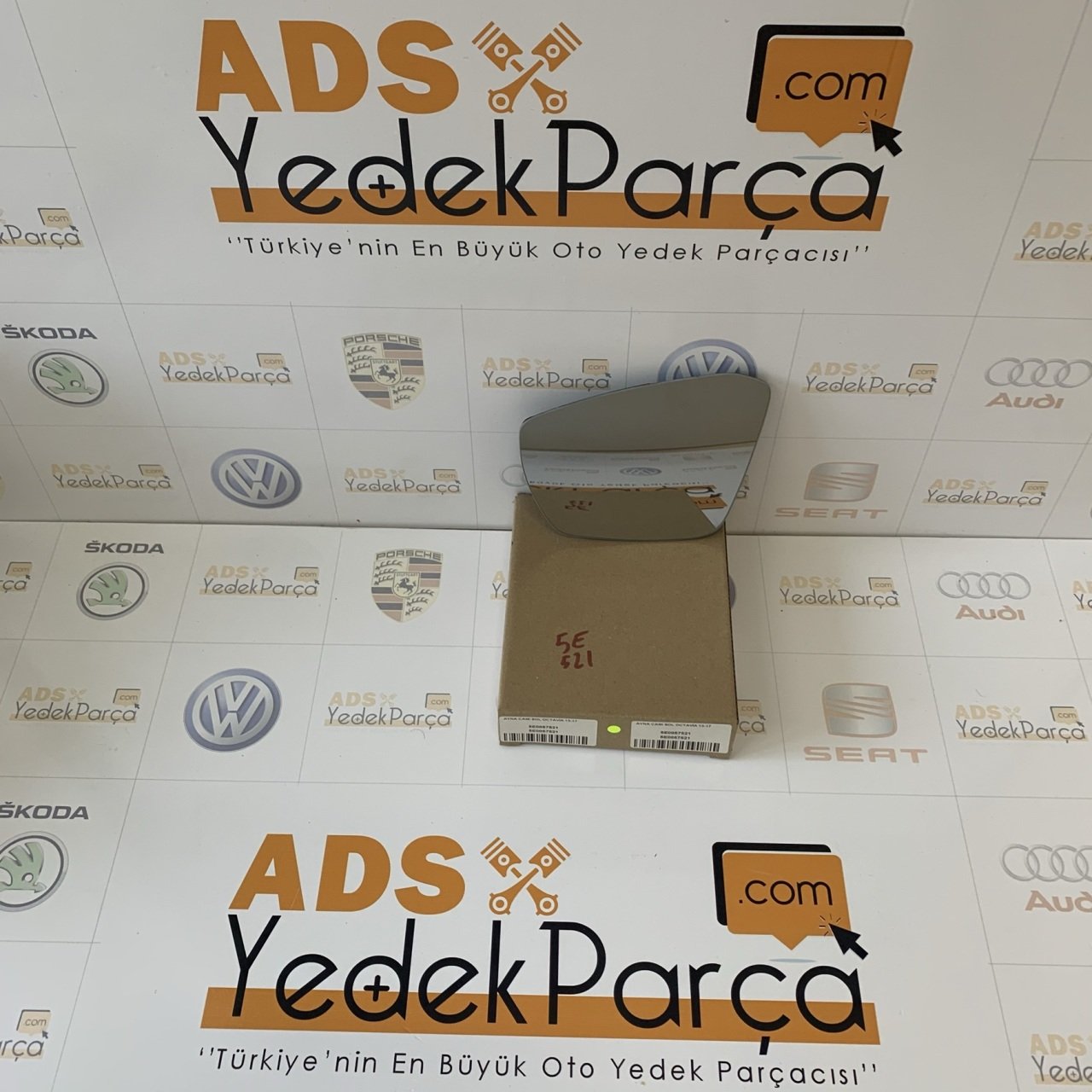 Skoda Octavia  2009-2013 Sol Ayna Camı Geniş Açılı Elektrikli Isıtmalı Kör Noktalı İthal  5E0857521
