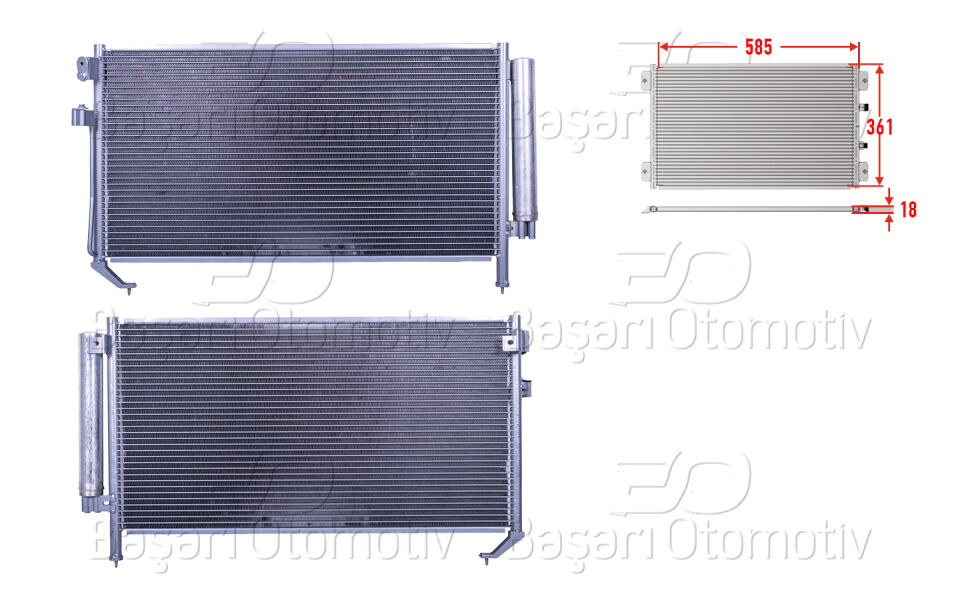 SUBARU FORESTER 2.0. 2.5 02>KLIMA RADYATORU 585X361X18
