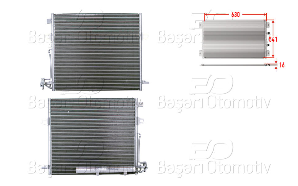 MERCEDES-BENZ ML320 06>KLIMA RADYATORU 630X541X16