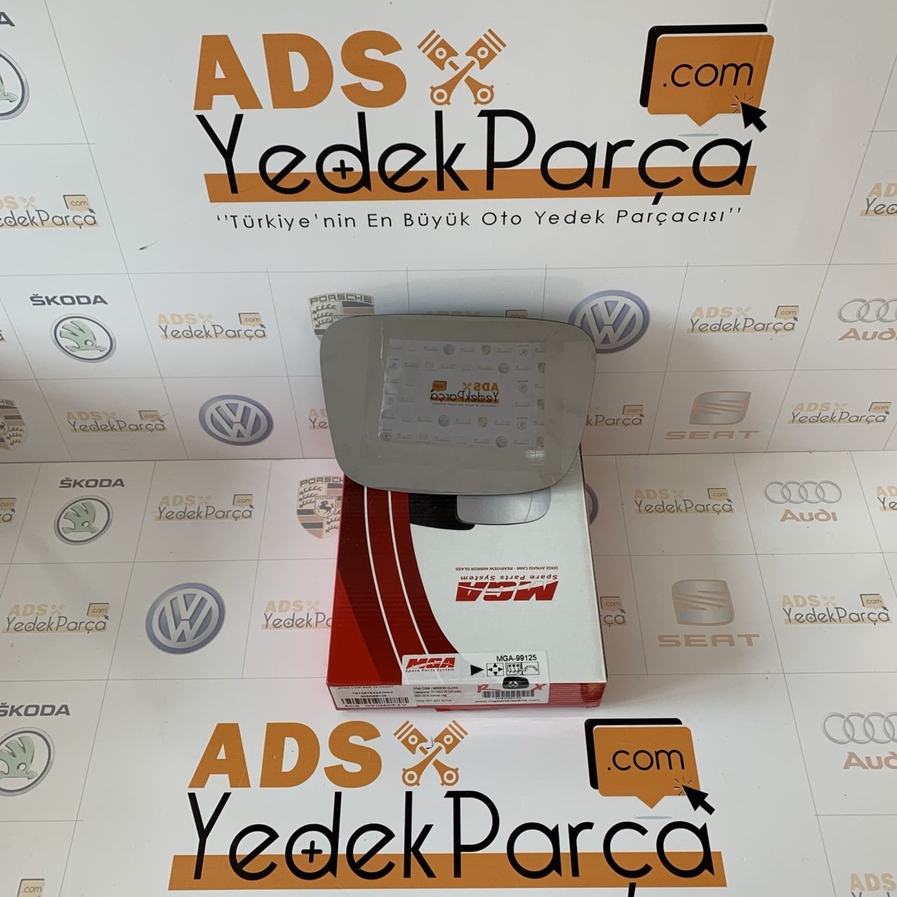 Volkswagen Caddy 2003-2010 Sağ Ayna Camı Elektrikli Isıtmalı 7H1857522A