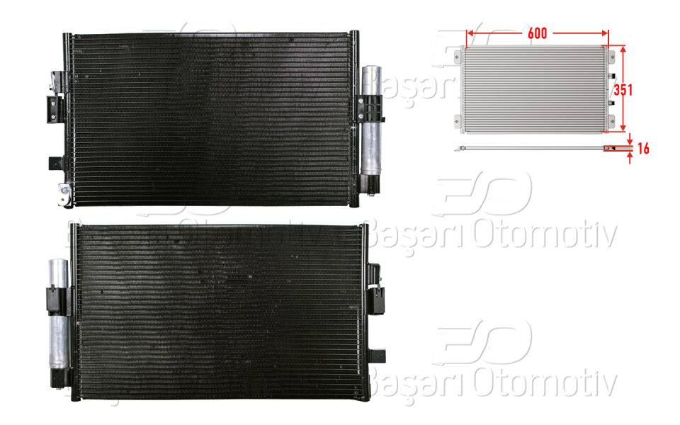 FORD FOCUS 3 1.0 2012-2017KLIMA RADYATORU 600X351X16