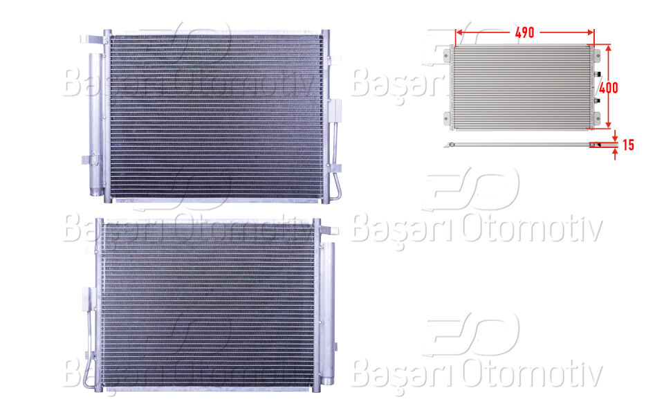 KIA SOUL 09>KLIMA RADYATORU 490X400X15
