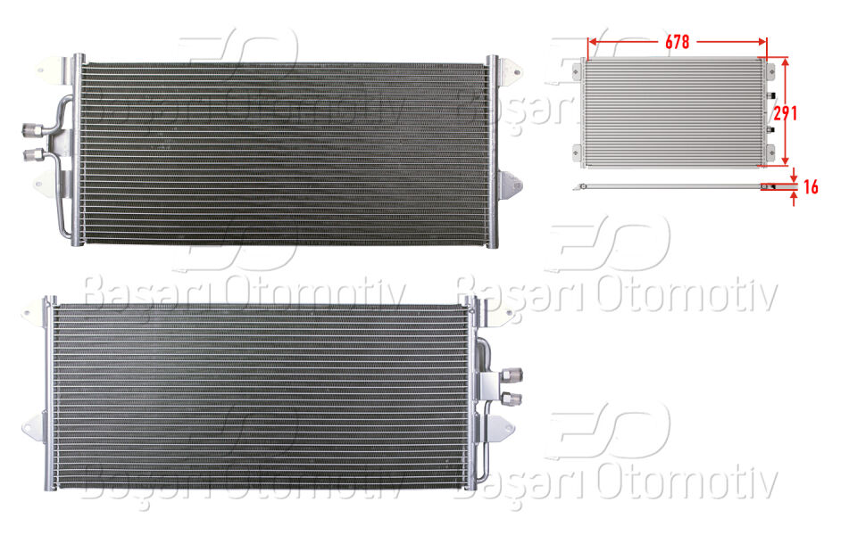 VW T4 2.0 2.4D 2.5 90-03KLIMA RADYATORU 678X291X16