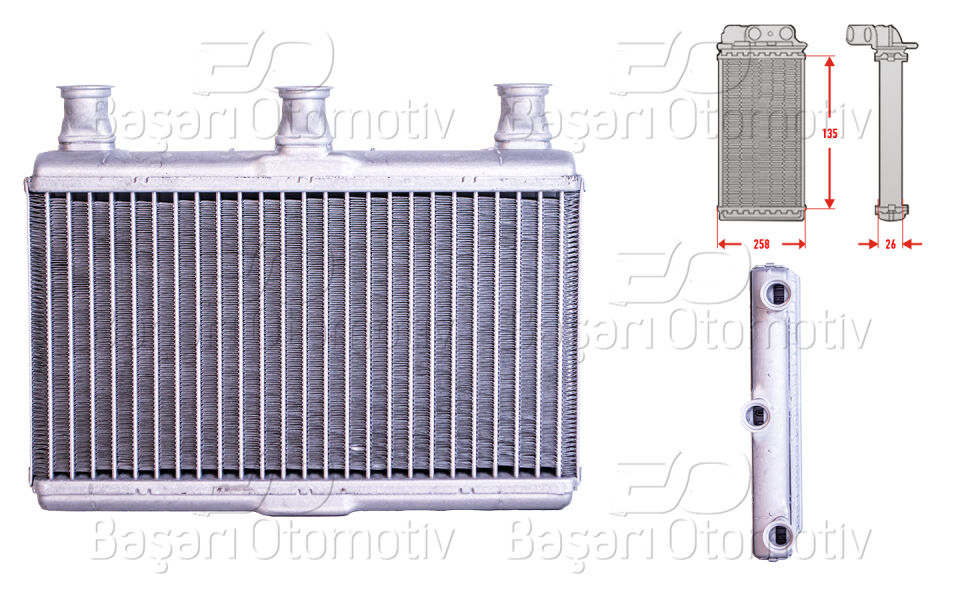 BMW 5 520 D 520 I 523 I TOURING 530 I 2001>KALORIFER RADYATORU BRAZING 140X260 MM