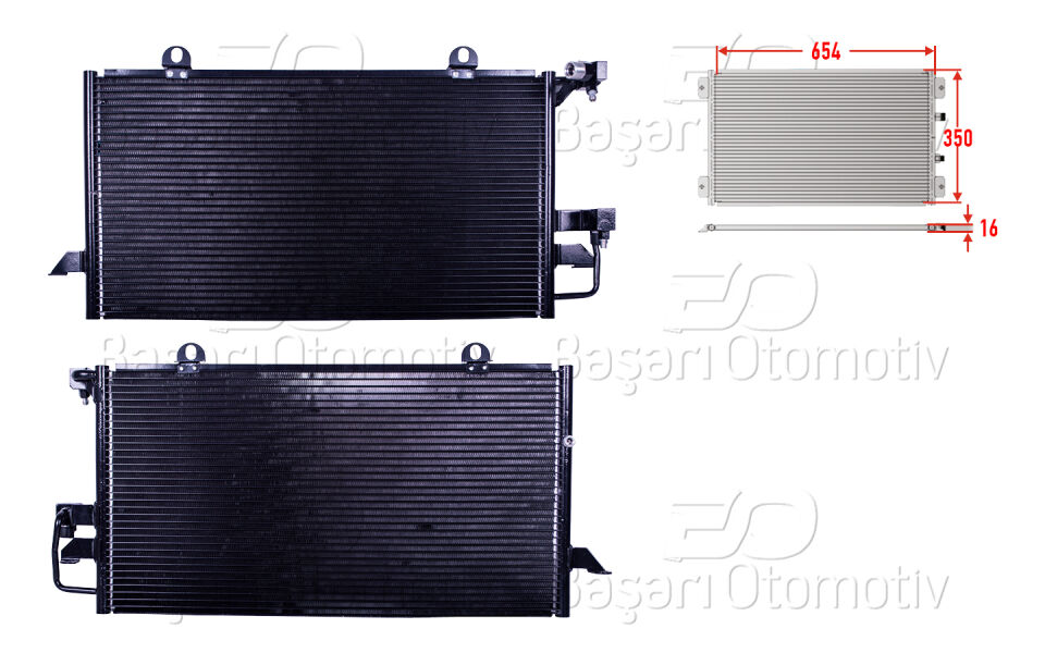 AUDI A80 A6 1.9 TDI 91 >KLIMA RADYATORU 654X350X16