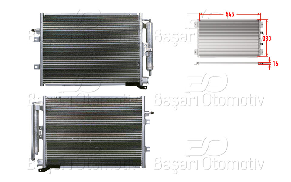 RENAULT CLIO 3 1.4 1.6 05 >KLIMA RADYATORU 545X380X16