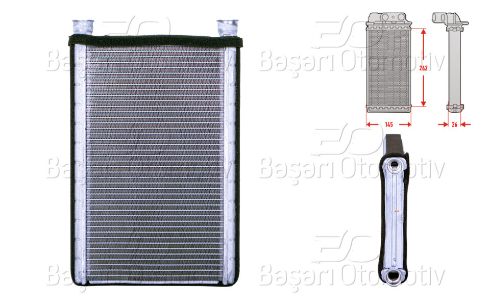 BMW 320d 04-11 BMW X1 (E84) 18i sDrive 09-15 BMW 325 i xDrive 08-11KALORIFER RADYATORU BRAZING 144X253 MM