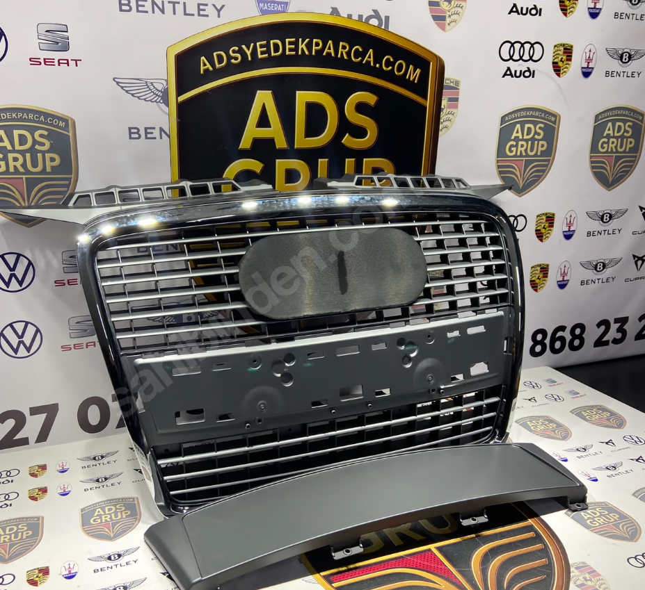 Audi A3 2004 2008 Ön Panjur Plakalıklı Gri / Siyah 8P48536511QP
