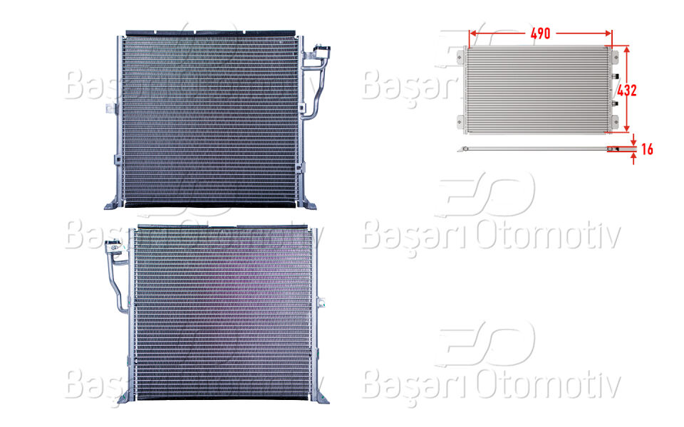 BMW 3 SERISI E36 89-00KLIMA RADYATORU 490X432X16