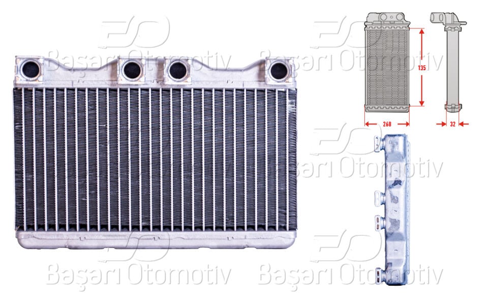 BMW E38 7 725 TDS 728 I 730 D 740 D 750 I 94 >KALORIFER RADYATORU BRAZING 135X268 MM