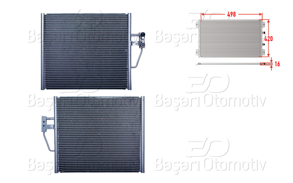 BMW 5 SERISI E39 95-04. Z8 E52 98-03KLIMA RADYATORU 498X420X16