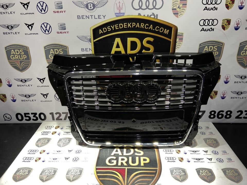 AUDİ A3 2009-2013 Ön Panjur Krom Çerçeve PİANO BLACK 8P0853651M