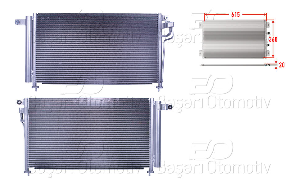KIA RIO 2 1.4 1.6 CVVT 2005-2011KLIMA RADYATORU 615X360X20