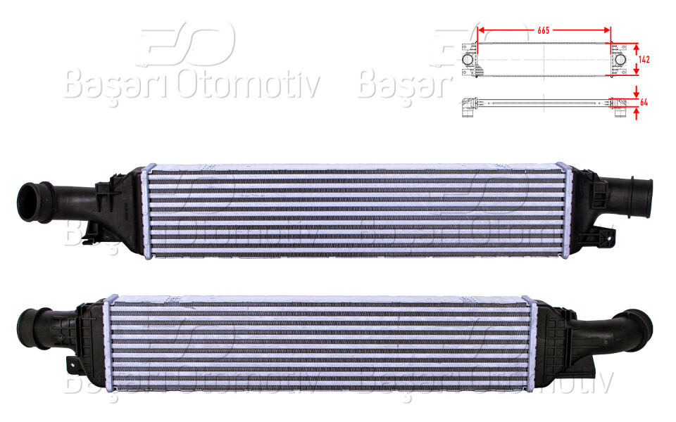 AUDI Q3 2.0 TDI 11>TURBO RADYATORU (INTERCOOLER) 665X142X64