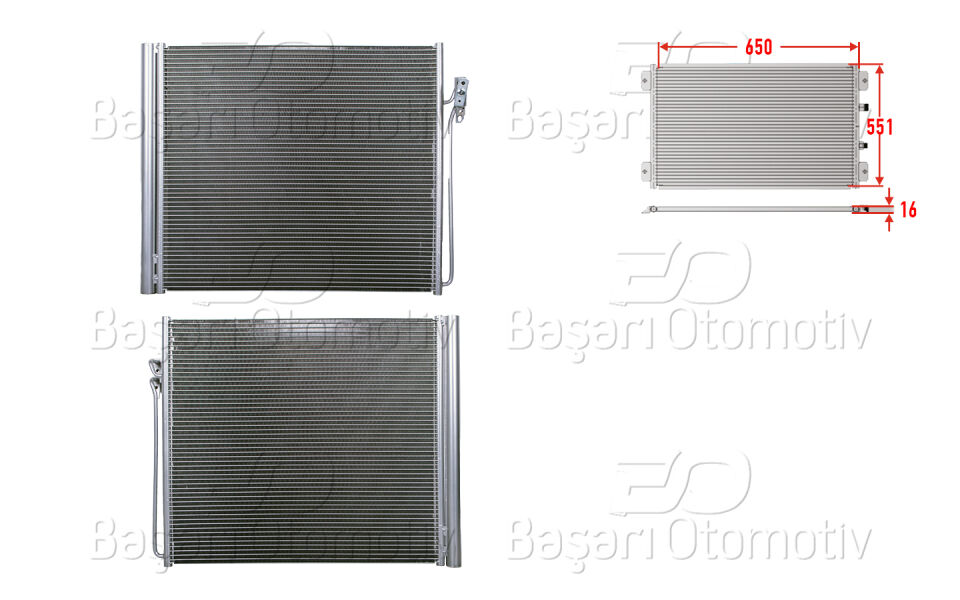 RANGE ROVER 4.2. 4.4 05>KLIMA RADYATORU 650X551X16