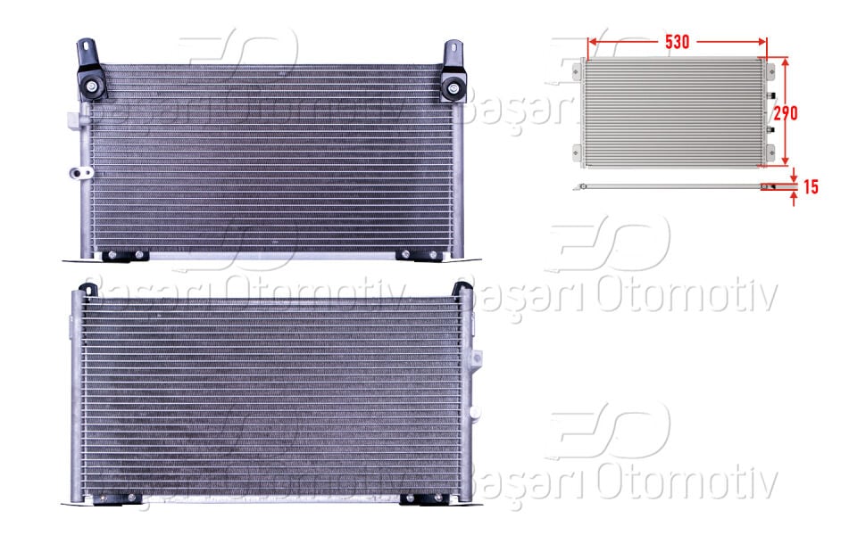 TOYOTA HILUX 01-05KLIMA RADYATORU 549X268X16