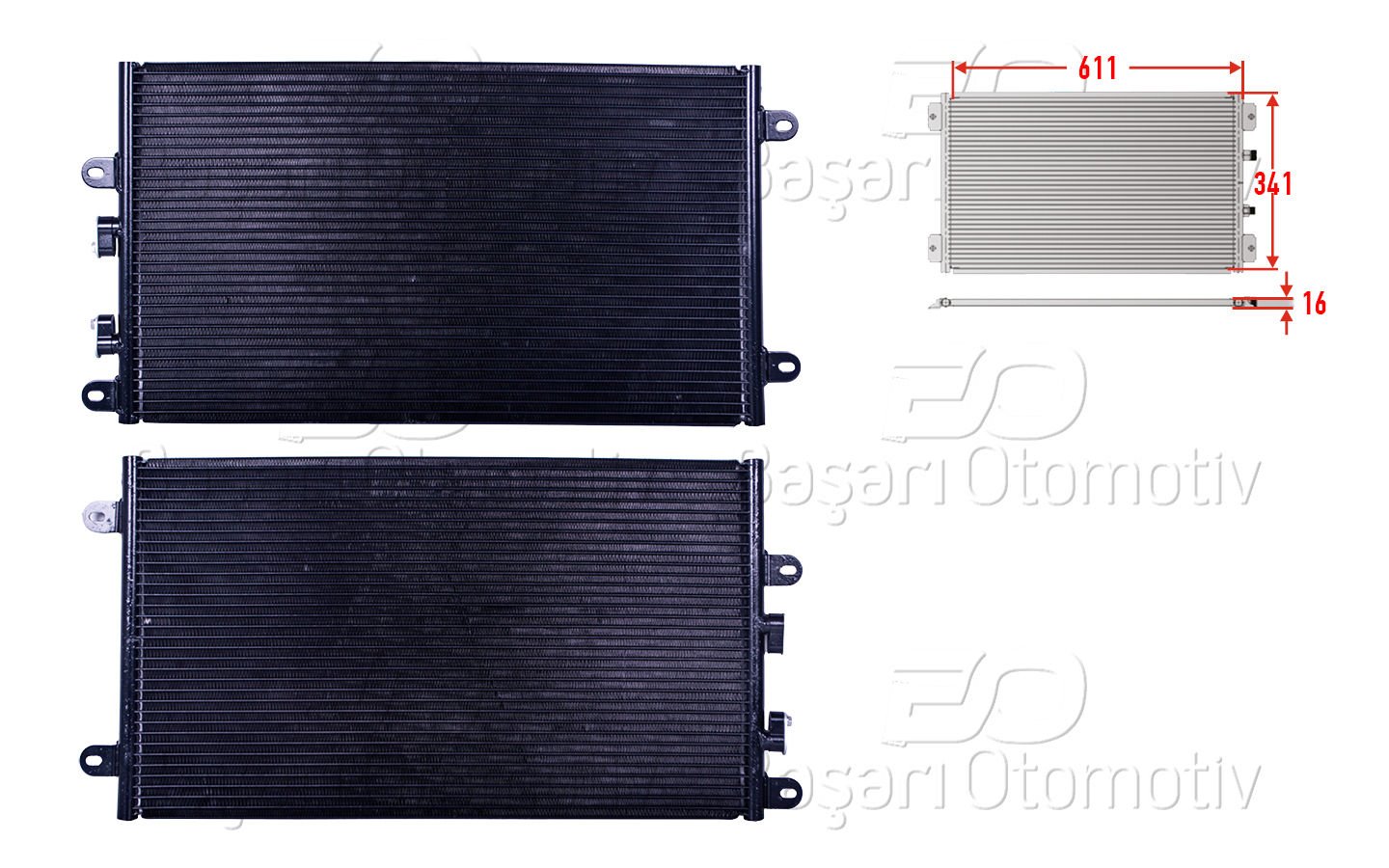 ALFA 147 1.6. 2.0 16V T.PARK 01>KLIMA RADYATORU 611X341X16