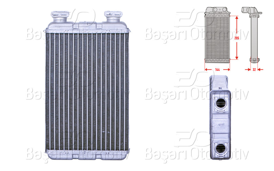 BMW 3 Compact (E36) 3.16i 94-00 3.18tds 95-00 323ti 97-00KALORIFER RADYATORU BRAZING 205X145 MM