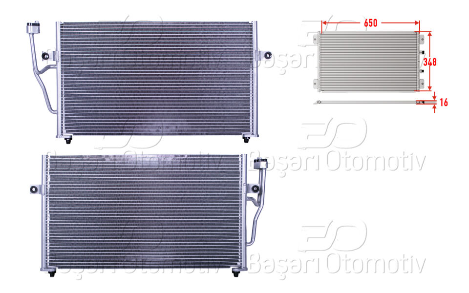 VOLVO S40 95-04KLIMA RADYATORU 650X348X16