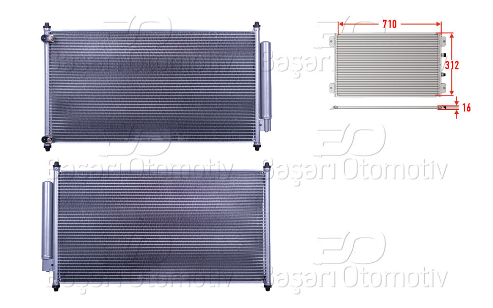 HONDA ACCORD 2.0. 2.4 13>KLIMA RADYATORU 710X312X16