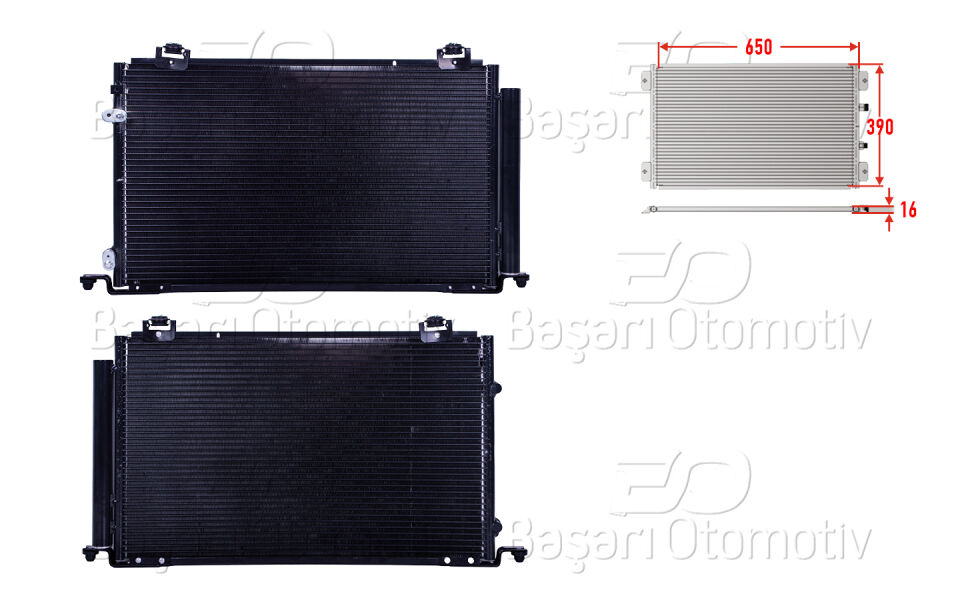 TOYOTA AVENSIS 2.0 BENZINLI 03-08KLIMA RADYATORU 650X390X16