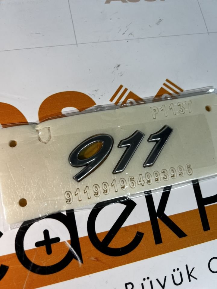 Porsche 911 Yazısı Krom Siyah
