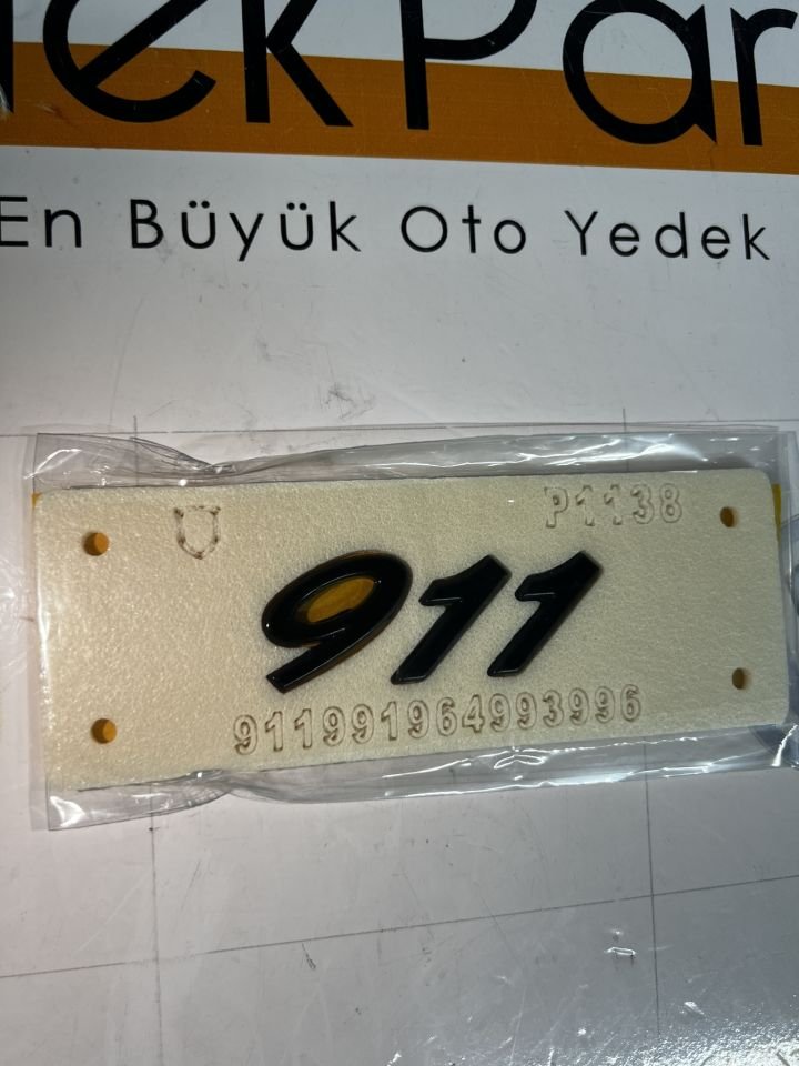 Porsche 911 Yazısı Krom Siyah