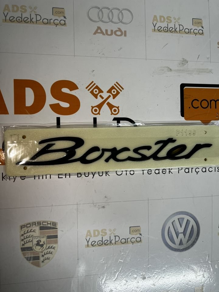 Porsche Boxster Yazısı Kırmızı Siyah Krom 3,5 27,5 CM