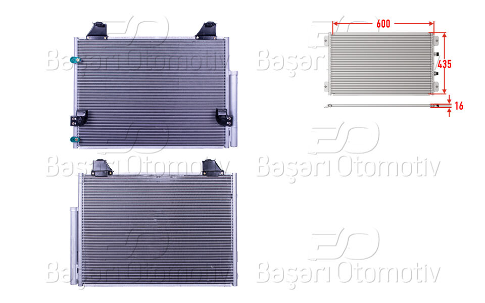 TOYOTA HILUX 05>KLIMA RADYATORU 600X435X16