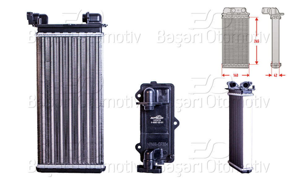 BMW E30 315 316 I 318 I 323 I 324 I 325 I 1982 >KALORIFER RADYATORU MEKANIK 264X134 MM
