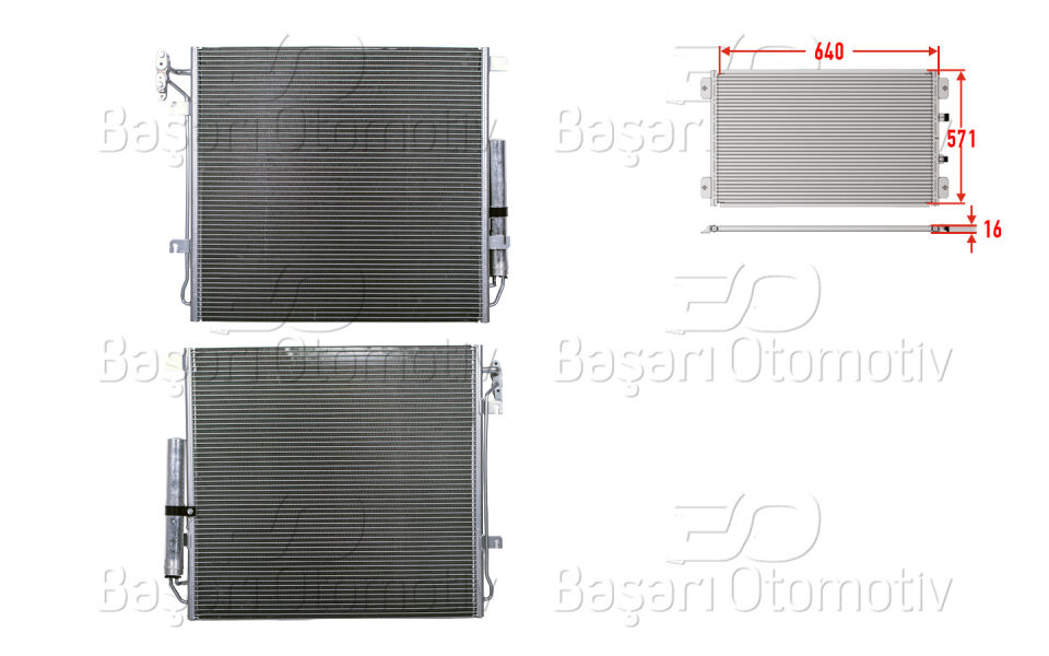 LAND ROVER DISCOVERY 4.0 04-09KLIMA RADYATORU 640X571X16