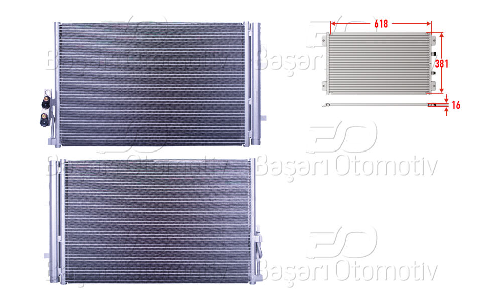 BMW X3 F25 09-17 X4 F26 13-18 BENZIN/DIZELKLIMA RADYATORU 618X381X16