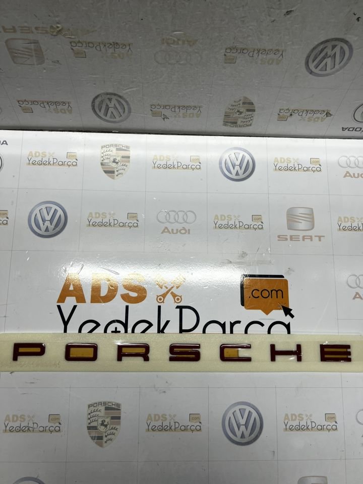 Porsche Yazısı Uzun Yazılı Tip Kırmızı Siyah Krom Büyük Uzun TİP