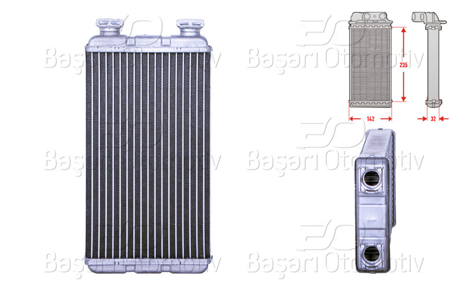 BMW 3 Compact (E36) 3.16i 94-00 3.18tds 95-00 323ti 97-00KALORIFER RADYATORU BRAZING 235X138 MM