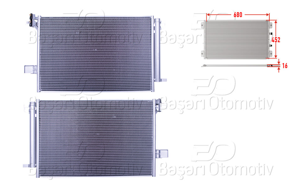 VW T7 CARAVELLE 7 MULTIVAN 6 2.0TDI 15 >KLIMA RADYATORU 680X452X16
