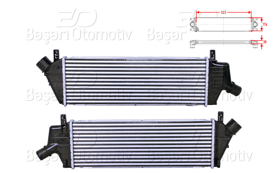 NISSAN MICRA 3 1.5 DCI 03 >TURBO RADYATORU (INTERCOOLER) 523X174X30