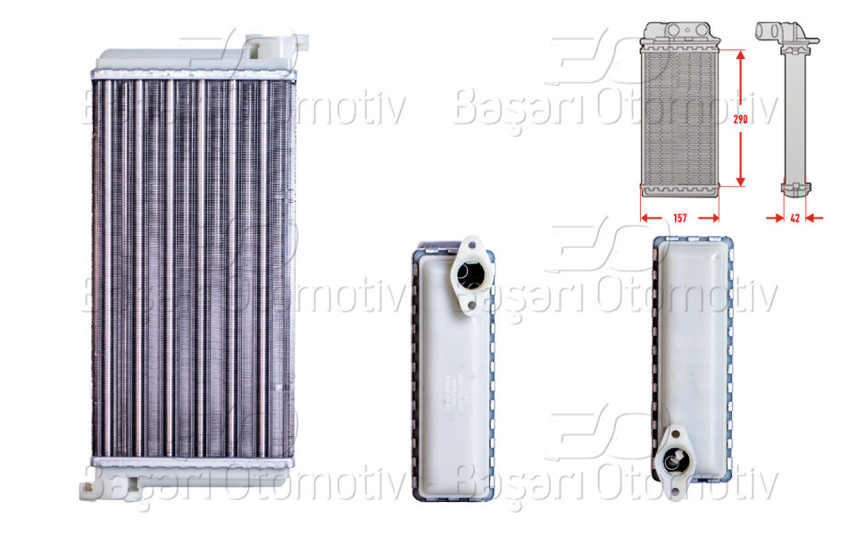 MERCEDES-BENZ 190 (W201) 2.0 82-90 D 2.0 83-93 E 2.0 82-93KALORIFER RADYATORU MEKANIK 290X154 MM