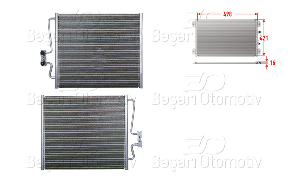 BMW 7 (E38) 725 TDS 1996-2001 BMW 7 (E38) 730 I 1994-2001BMW 7 (E38) 735 I 1996-1998KLIMA RADYATORU 498X421X16