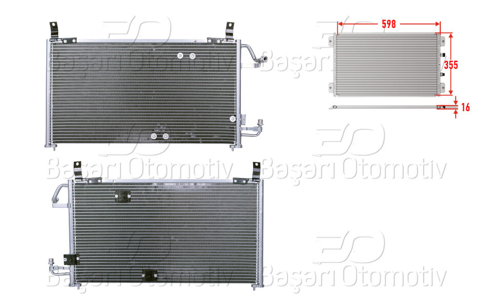 DAEWOO NEXIA 96>KLIMA RADYATORU 598X355X16