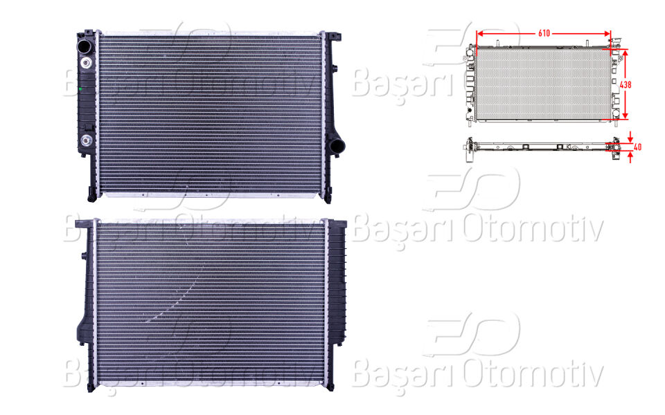 BMW 5 SERISI E34 87-93. 7 SERISI E32 1985-94 M30 730ISU RADYATORU BRAZING AT 610X438X40