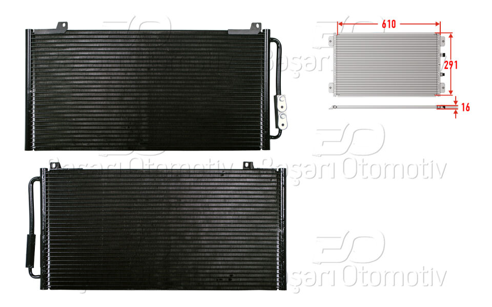 ROVER 200 400 95-05KLIMA RADYATORU 610X291X16