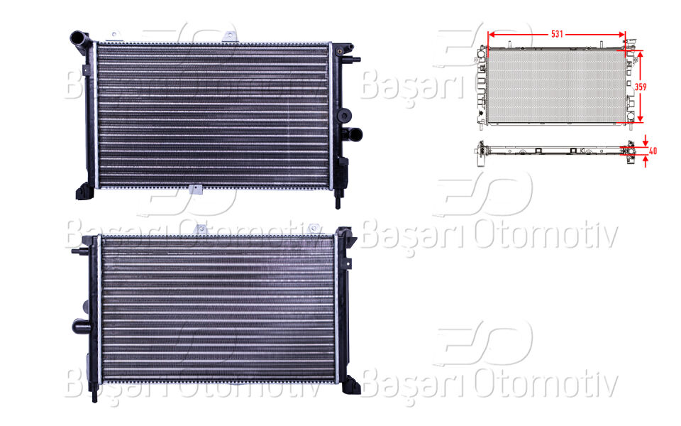 OPEL VECTRA A 1.7 TD MEKANIK KLIMASIZSU RADYATORU MEKANIK MT 532X340X42