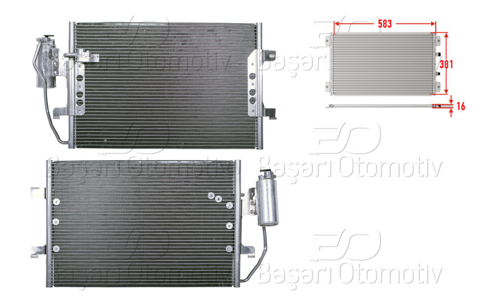 MERCEDES-BENZ A SERISI W168. VANEO 00-04KLIMA RADYATORU 583X381X16