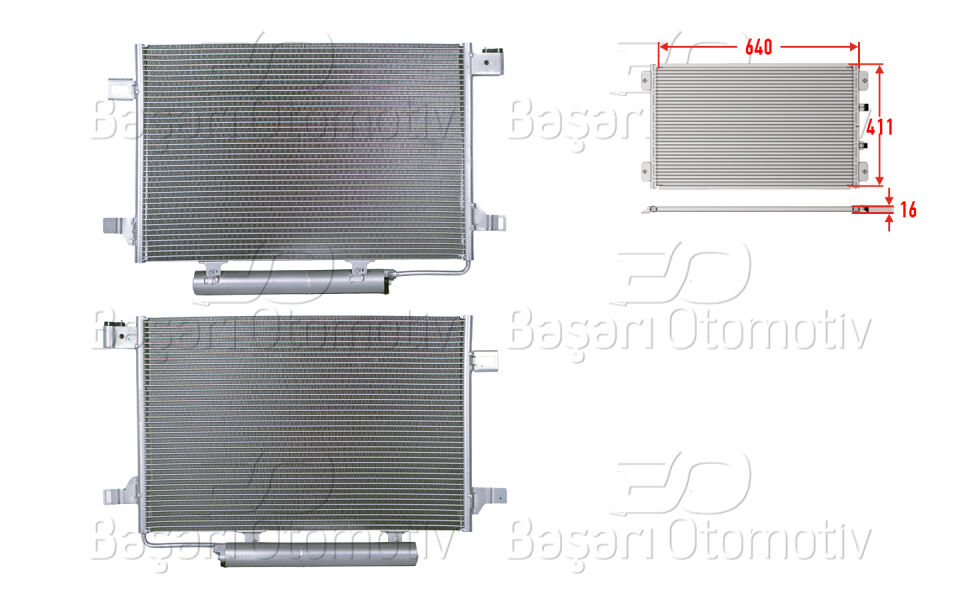 MERCEDES-BENZ A SERISI W169 04>KLIMA RADYATORU 640X411X16