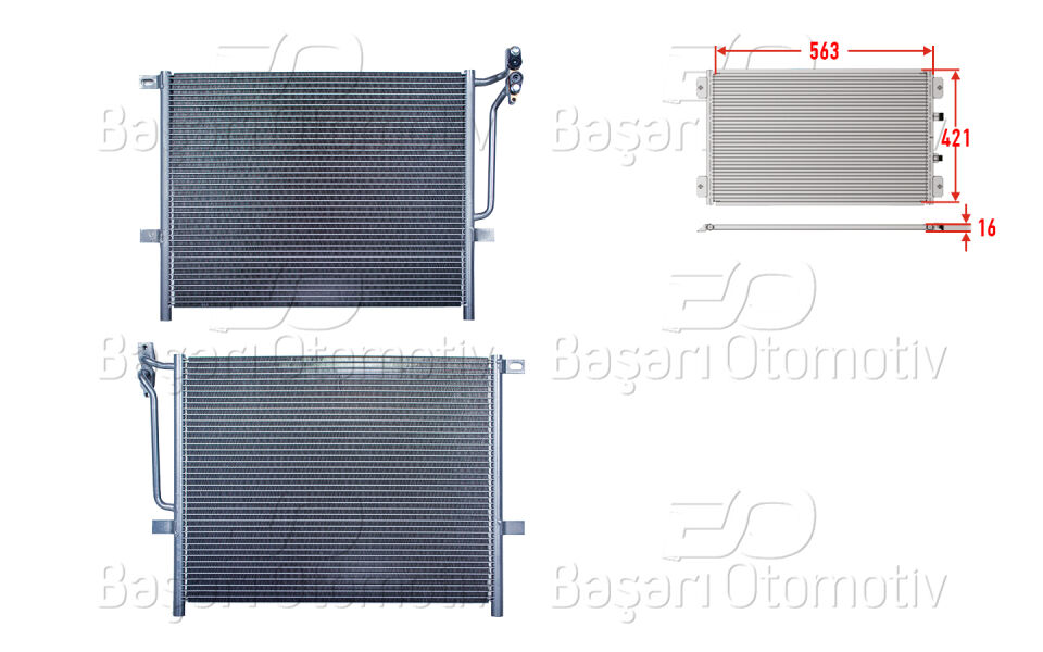 BMW 3 SERISI E46 97-06KLIMA RADYATORU 563X421X16