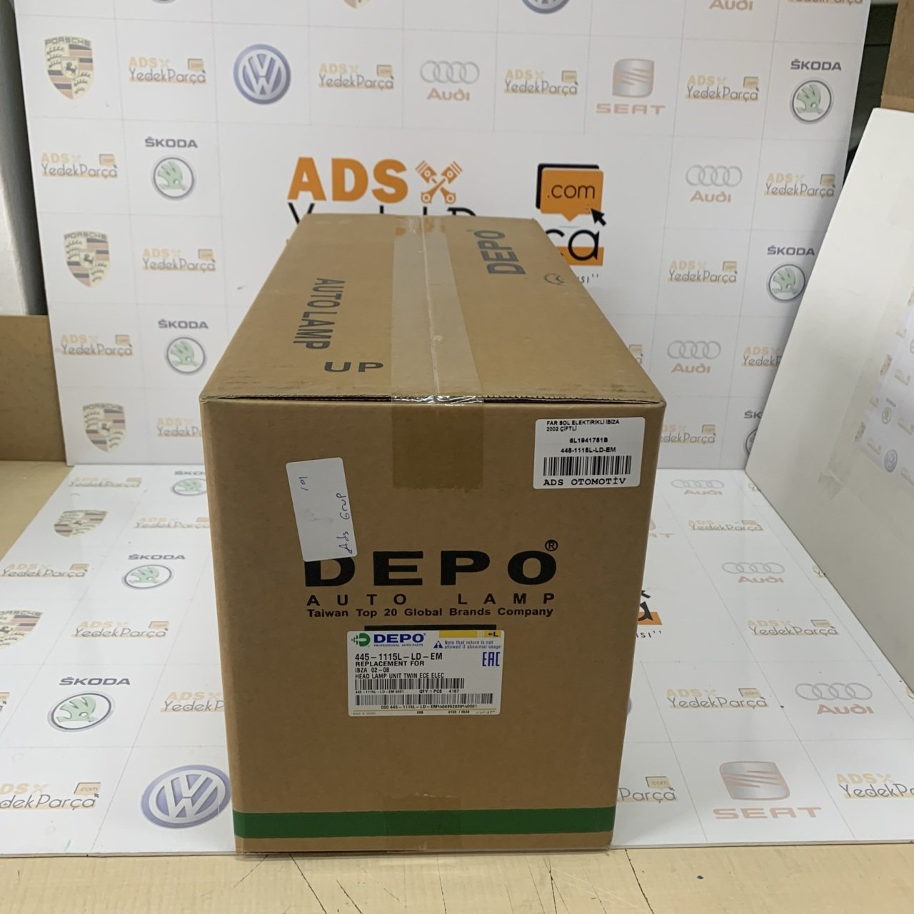 Seat İbiza 2002-2009 Arası Sol Far Çift Göz Depo Marka 6L1941751B