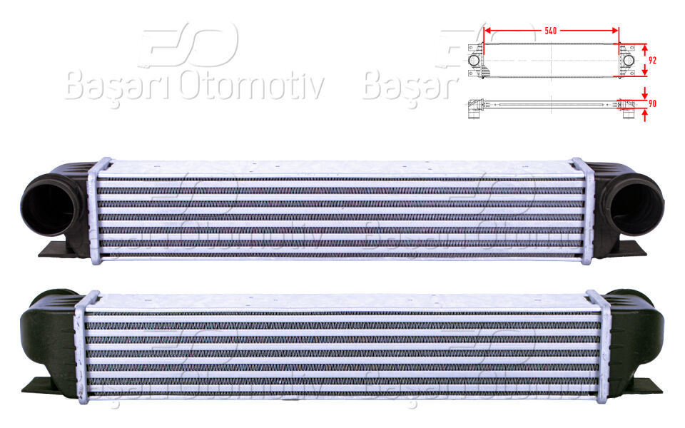 BMW E39 5 520 D 525 D 530 D TOURING 520 D 530 D BMW 7 730D 740 D 98 >TURBO RADYATORU (INTERCOOLER) 540X92X90