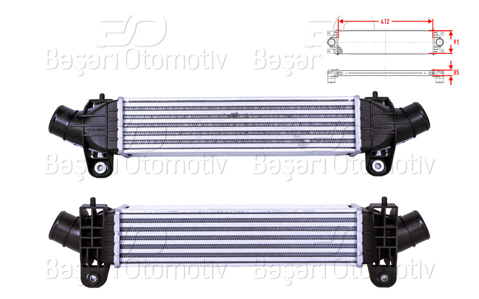 FORD MONDEO 3 2.0 DI 2.2 TDCI 00 >TURBO RADYATORU (INTERCOOLER) 412X97X85